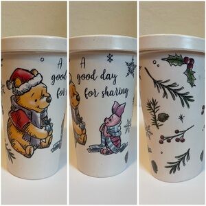 Disney Winnie the Pooh and friends Christmas tumbler